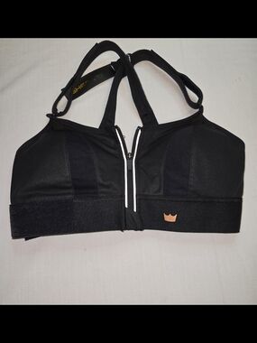 SHEFIT Black High-Support Front-Zip Sports Bra Activewear Bodycon